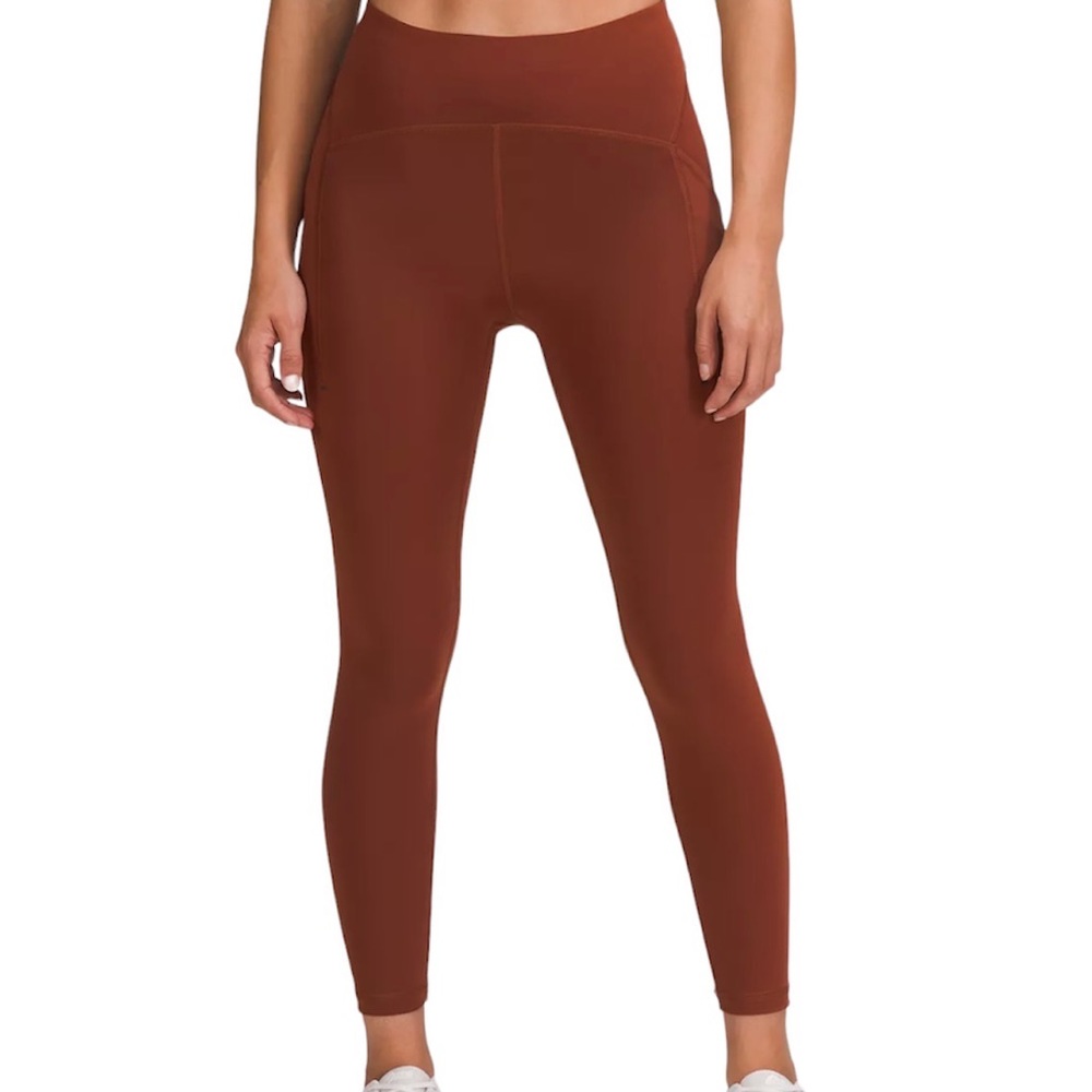 ❗️NWT❗️LULULEMON Wunder Train Hi-Rise Tight 25" in Date Brown  DD